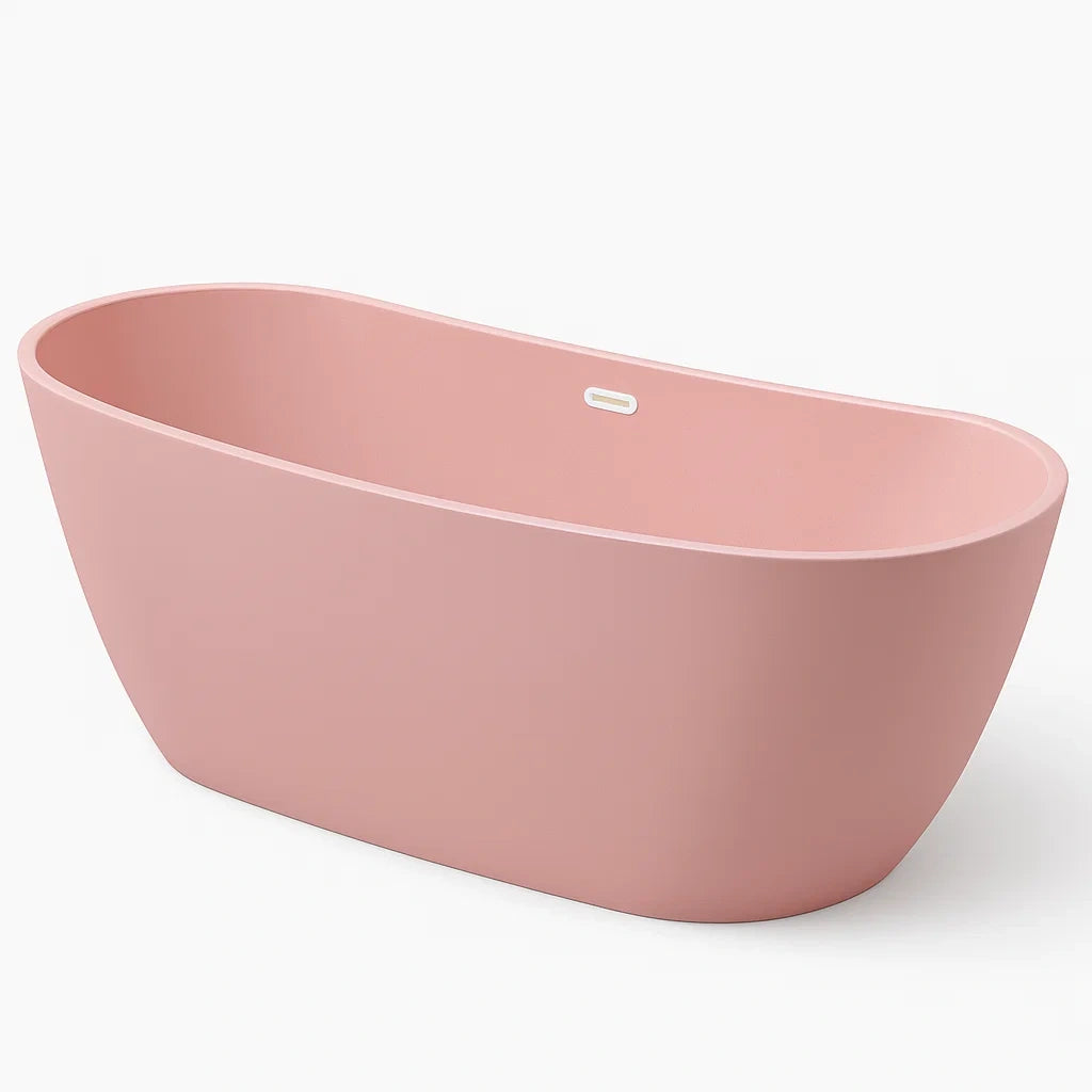Baignoire autoportante en acrylique rose(Rose)