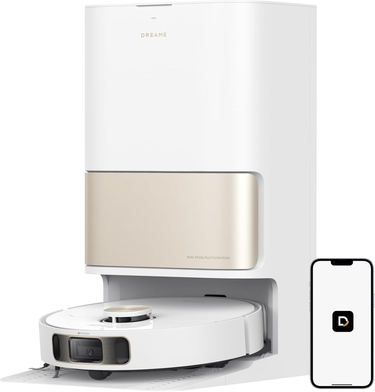 DREAME L10s Pro Ultra Heat Robot Aspirateur Laveur, Extension de serpillière, Auto-Nettoyage Automatique des serpillières avec de l'eau Chaude, Aspiration de 7 000 Pa, Application Dreamehome