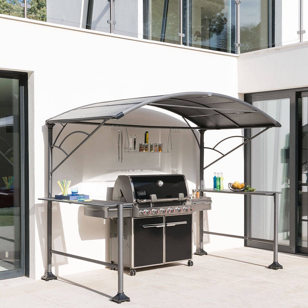hesperide Abri à barbecue Neiba Graphite(Noir/Gris)