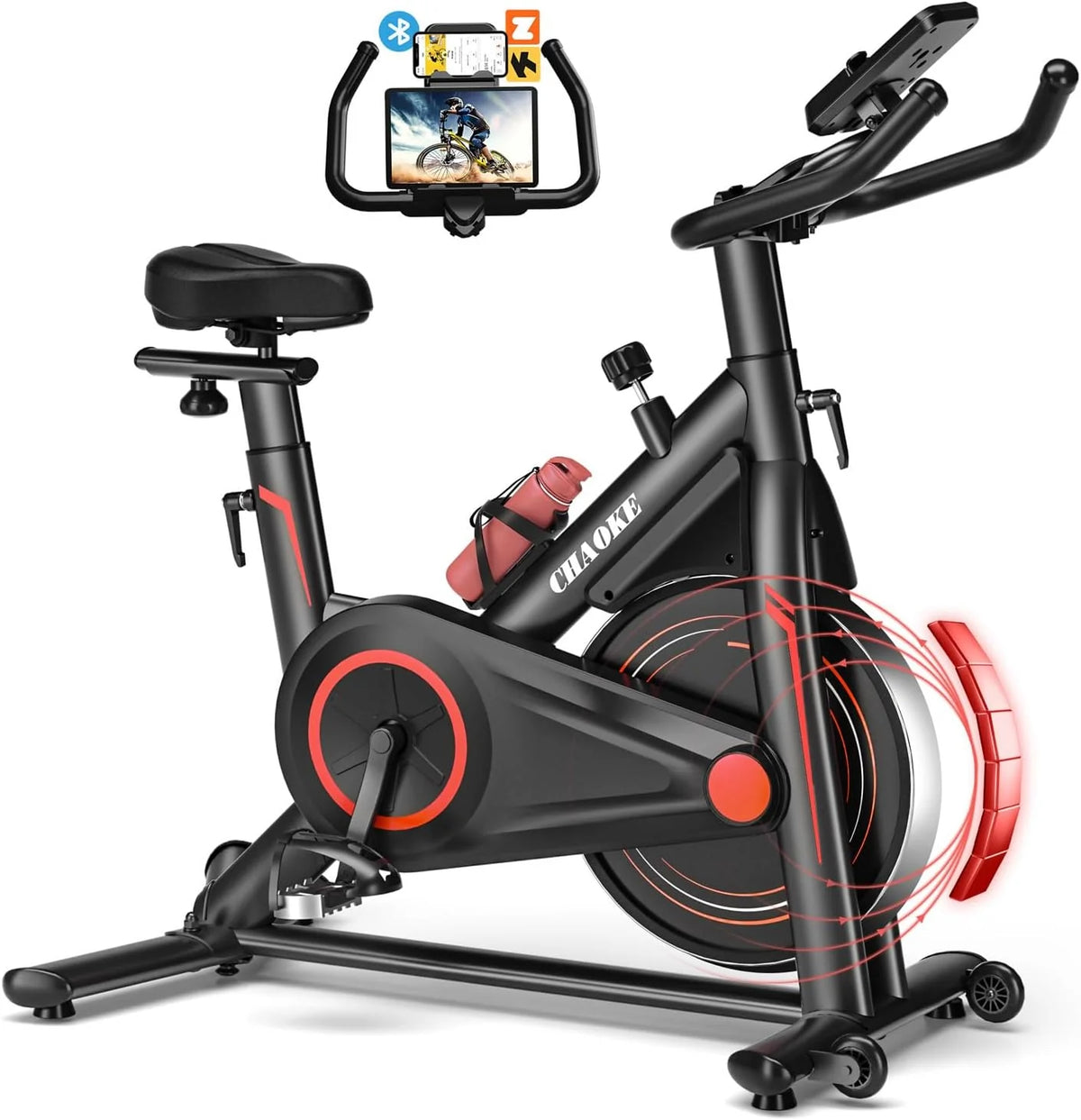 CHAOKE vélo appartement magnétique, LCD, app, siège confort, max 160kg