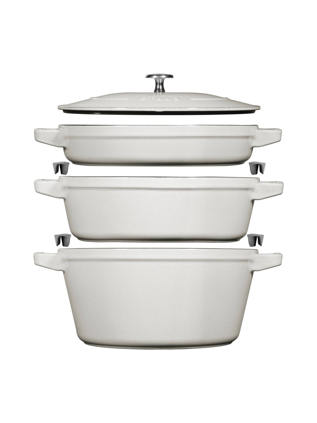 Set de Cocotte en Fonte 24 cm - Staub(Blanc)