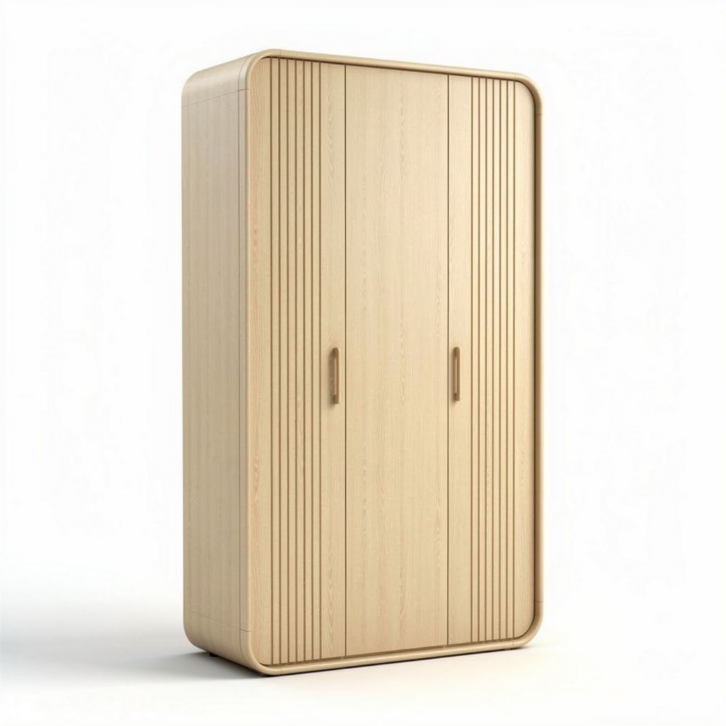 Armoire en bois de rangement de 180 x 90 x 50 cm avec tiroirs et portes en chêne naturel