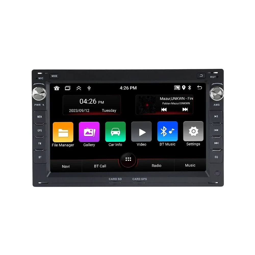 MEKEDE 7 ''2Din sans fil Carplay autoradio stéréo pour VW Passat B5 MK4 MK5 Golf 4 Polo Bora Jetta(Noir)