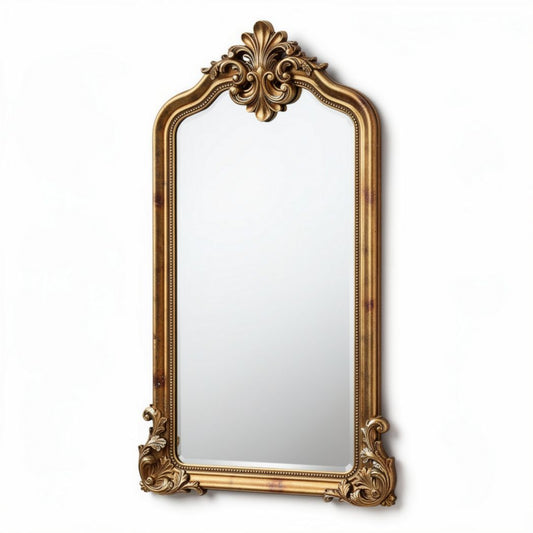 Miroir en bois doré de style baroque 150 x 70 x 5cm pour décoration intérieure