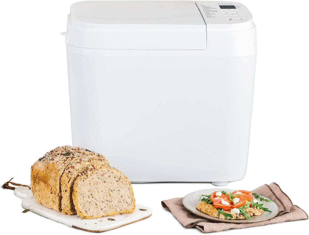 Panasonic SD-YR2550SXE Automatic Bread Maker, Raisin, Nut and Yeast Dispensers, 31 Auto Programs, Dual Temperature Sensor, 13 Hour Digital Timer, LCD Display, Silver(Sans distributeur de levure + distributeur de fruits secs/graines)