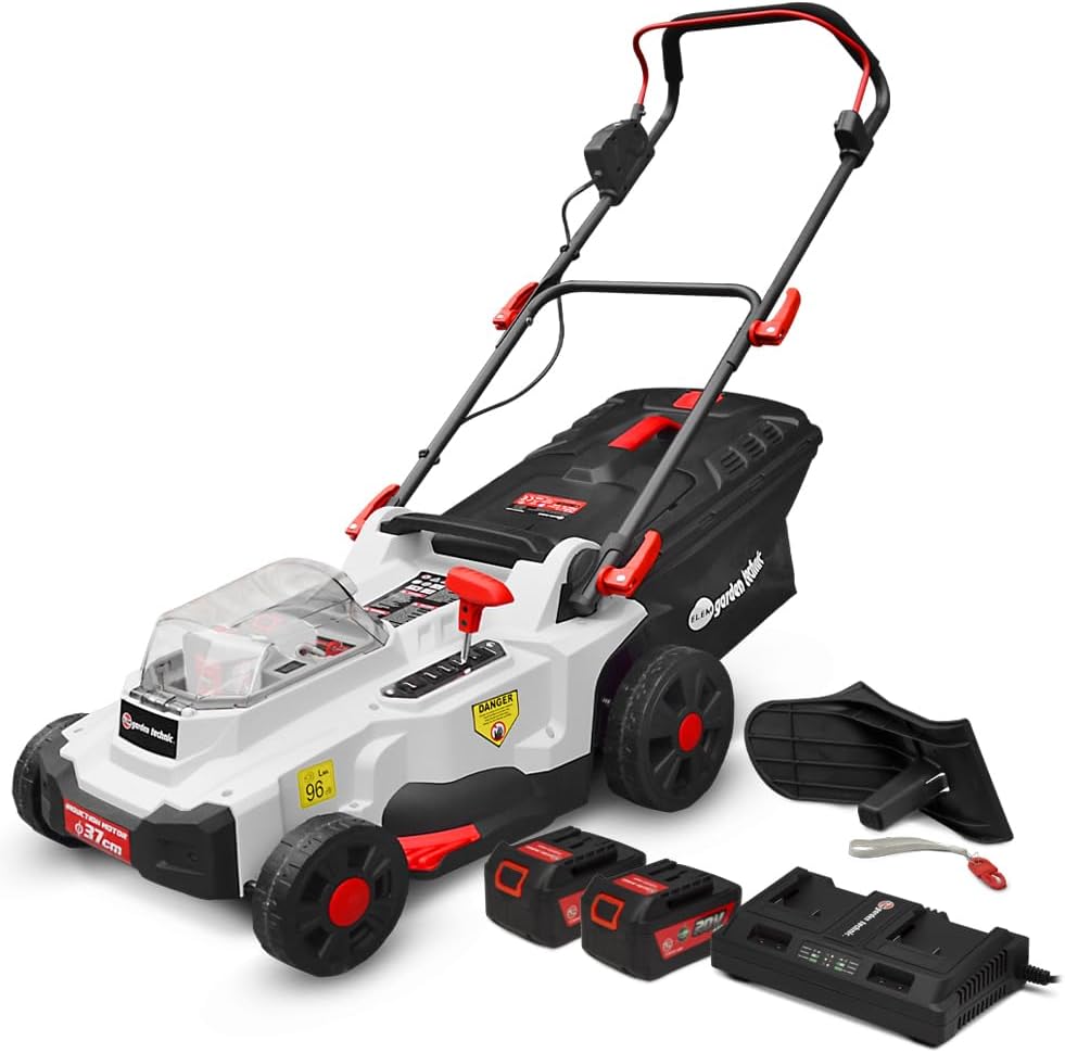 Tondeuse rechargeable 40V (2x20V) 37cm - Batteries et chargeur fournis - Elem Garden