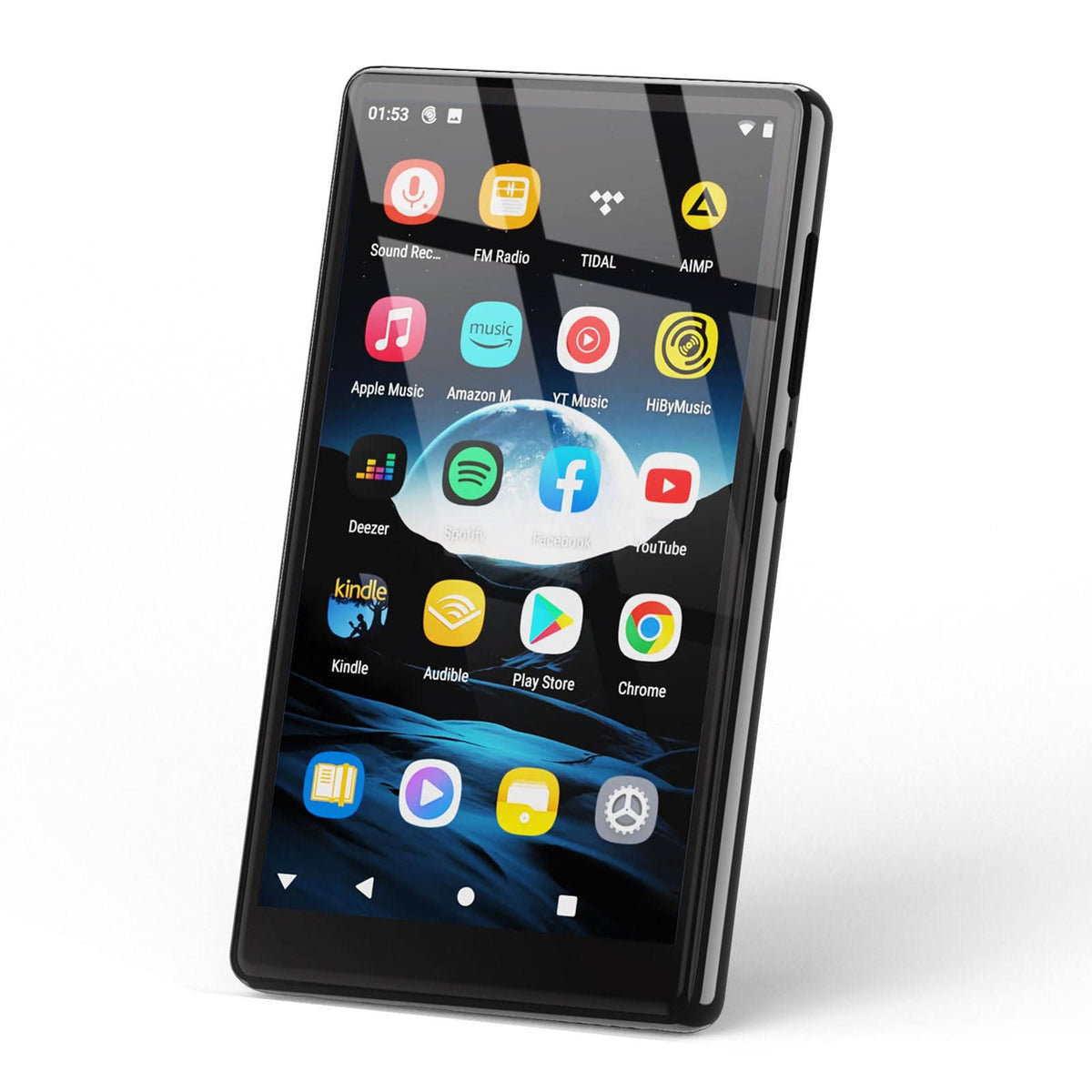 160GB Lecteur MP3 avec Bluetooth et WiFi, Android Portable MP4 Player 5 Pouces, Lecteur Enfants avec Haut-parleurs, Son Hi-FI, Lecteur de Musique avec(Noir)