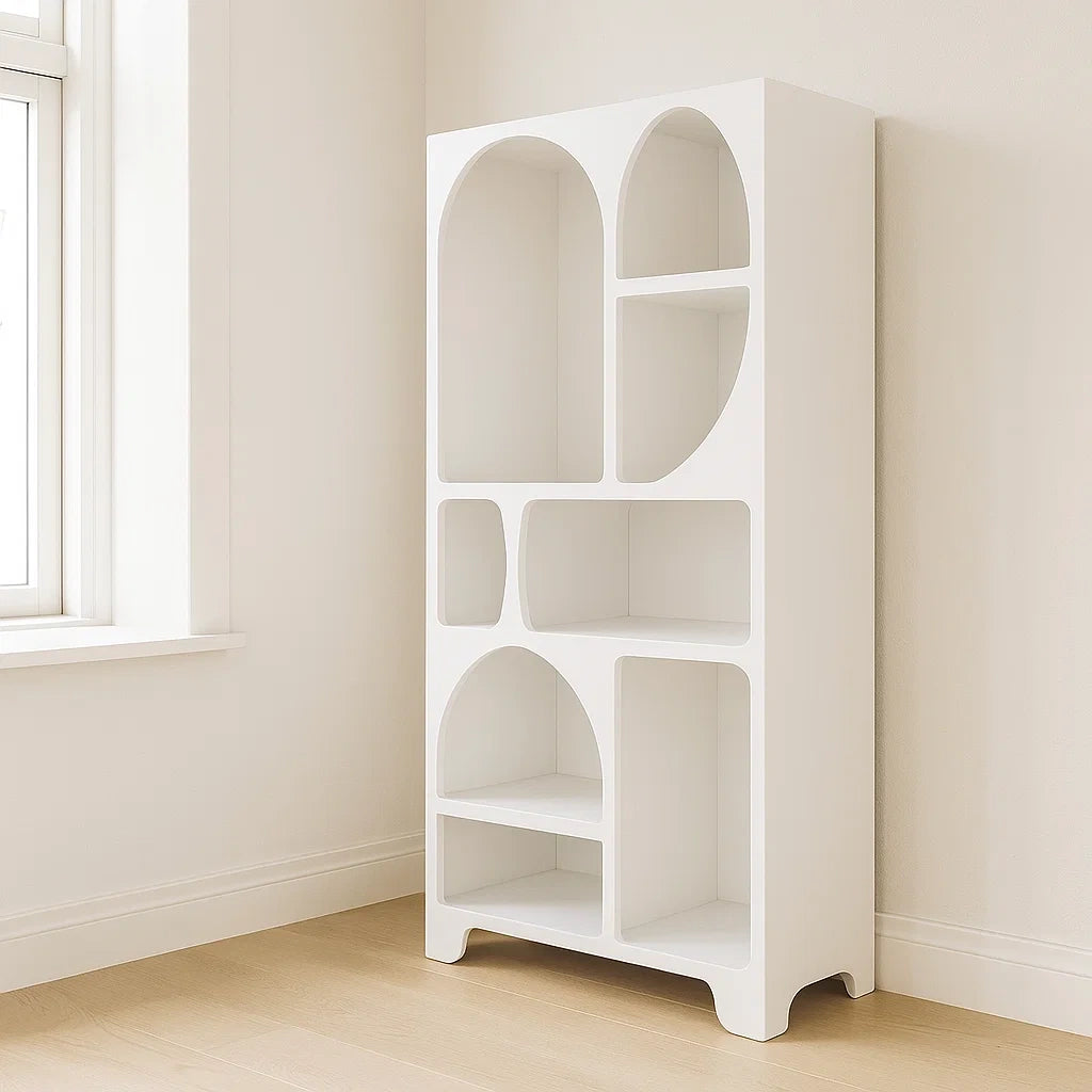 Étagères en bois MDF blanc forme asymétrique 180x80x30 cm(Blanc)