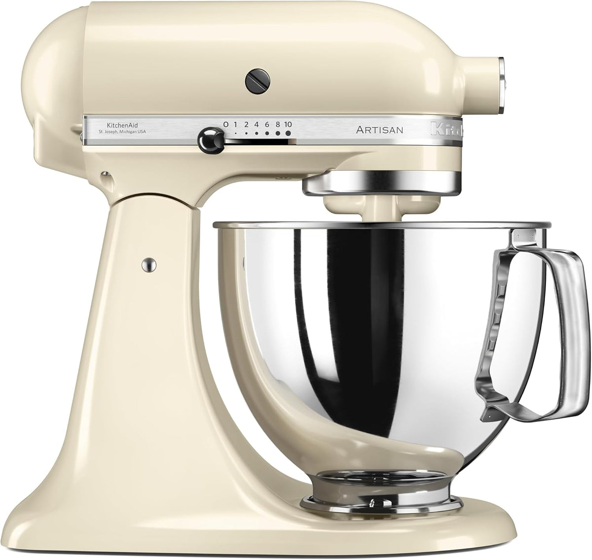 KitchenAid Artisan Multi Purpose Kitchen Processor with Tilt Head with 4 Accessories 4.8L Bowl Onyx Black(Beige)