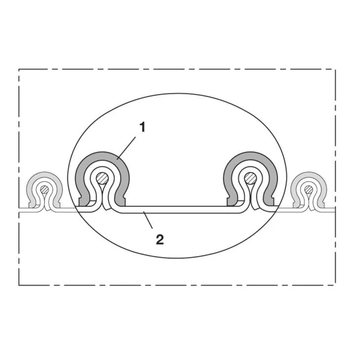 NORRES Tuyau d'aspiration et de soufflage CP VITON(R) 459 EC Ø intérieur 350 mm ( 4501401315 )(défaut)